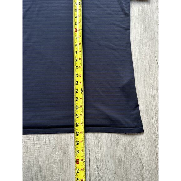 G/Fore Golf Polo Shirt Mens XL Blue Stripe Performance Stretch - Picture 4 of 5